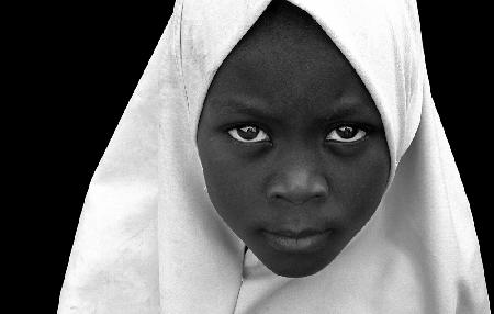 Intense look of a Zanzibar girl