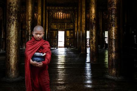 Young burmese monk