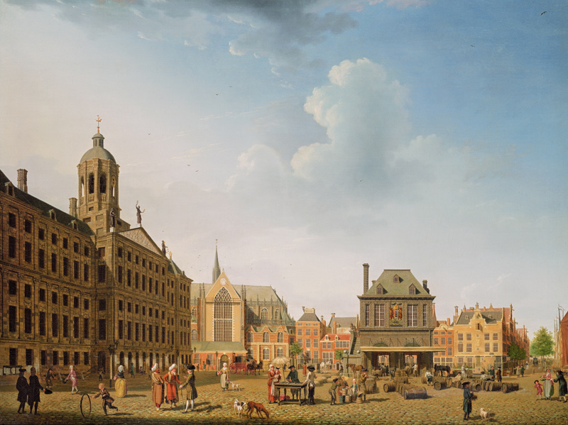 Dam Square - Amsterdam from Isaak Ouwater
