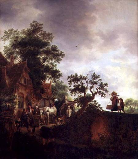 Travellers by an Inn from Isack van Ostade