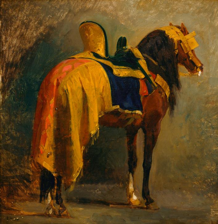 Pferd mit Schabracke from Isidore Pils