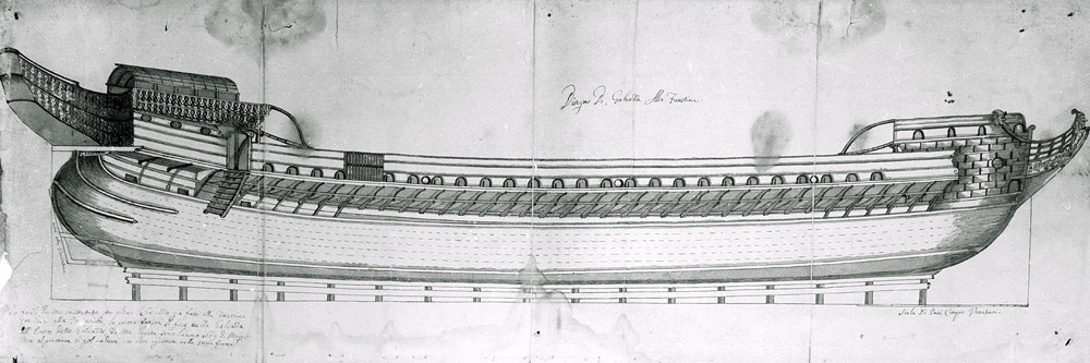 Design for a Venetian Galleass from Italian pictural school