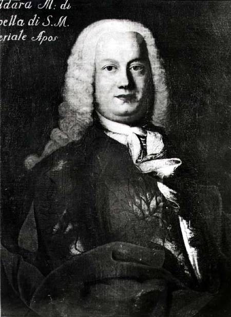 Antonio Caldara (1670-1736)  (b&w photo) from Italian pictural school