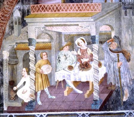 St. James Entering a House during a Meal, from the Story of St. James from Italian pictural school