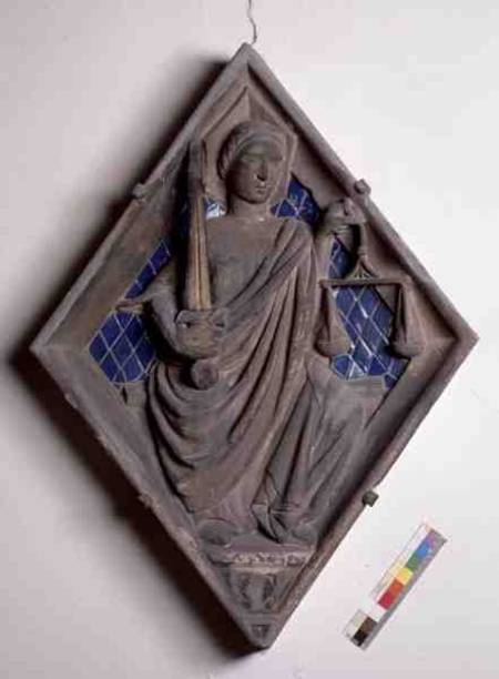 Justice, relief tile from the Campanile from Italian pictural school