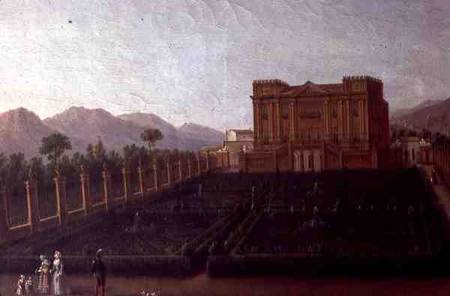 Painting of the Villa from Italian pictural school