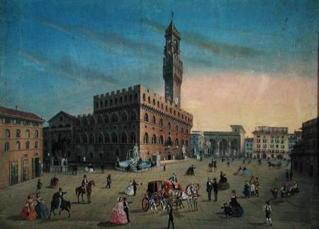 Piazza Signoria, Florence from Italian pictural school