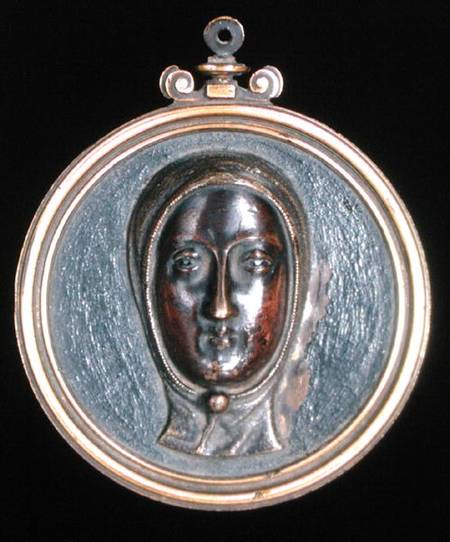 Plaque with the head of a woman from Italian pictural school