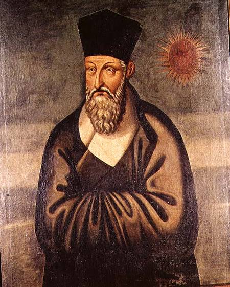 Portrait of Matteo Ricci (1552-1610) Italian missionary, founder of the Jesuit mission in China from Italian pictural school