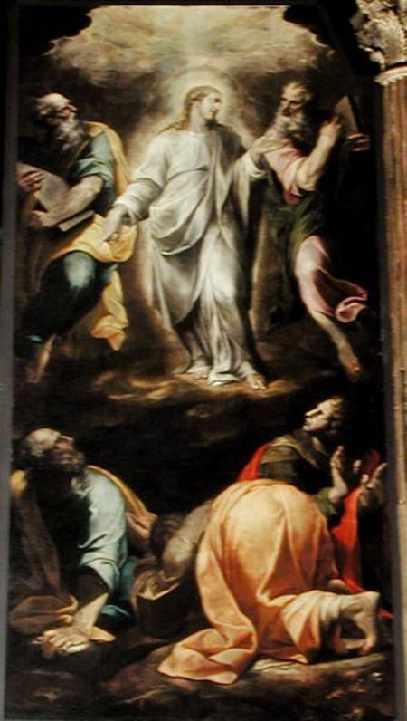 The Transfiguration of Christ from the organ from Italian pictural school