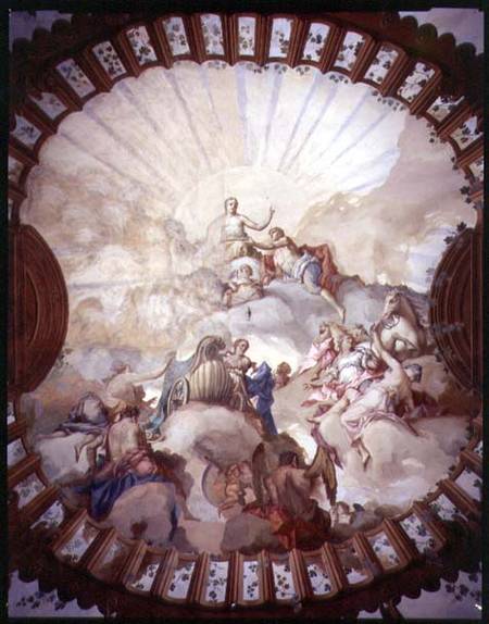Triumph of the Empress Maria Theresa of Austria (1717-80) (ceiling painting) from Italian pictural school