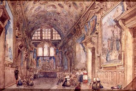 View of an Interior of the Doge's Palace in Venice from Italian pictural school