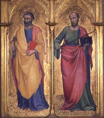 St. Peter and St. Paul (tempera on panel) from Italian School, (15th century)