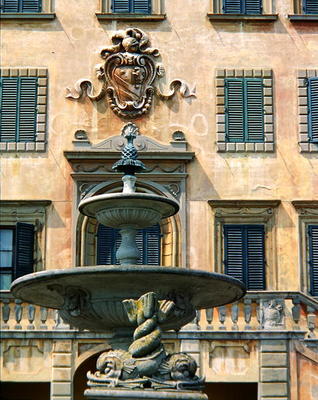 Detail of the facade, Villa di Celle (photo) from Italian School, (17th century)