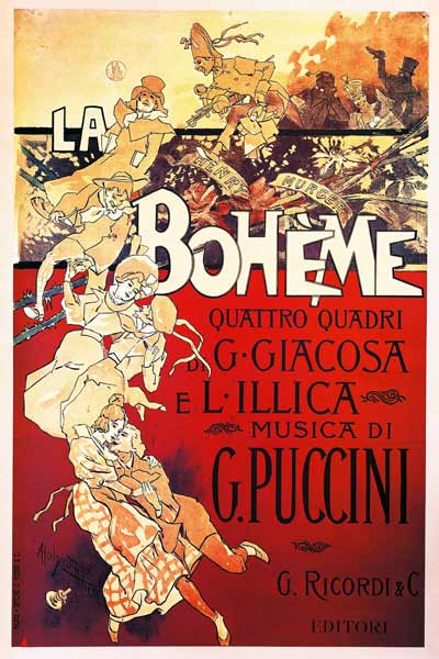 Poster for La Boheme, Opera by Giacomo Puccini from Italian School, (19th century)