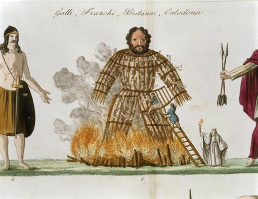The Wicker Man, from 'The History of the Nations' (litho) from Italian School, (19th century)