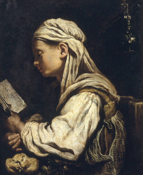 Girl Reading / Ital.Paint./ C17th from Italian