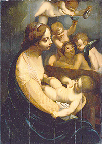 Die Hl. Jungfrau mit Engeln. from Italienischer Meister