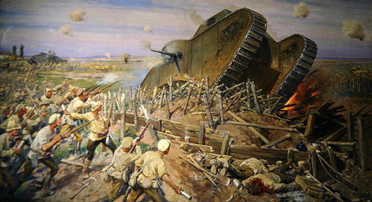 The Capturing of a Tank near Kakhovka, 1927 (oil on canvas) from Ivan Alexeyevich Vladimirov