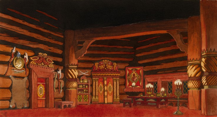 Stage design for the opera The Tsar's Bride by N. Rimsky-Korsakov from Ivan Jakovlevich Bilibin
