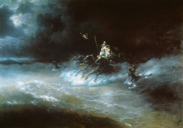 Poseidon's travel over the sea from Iwan Konstantinowitsch Aiwasowski