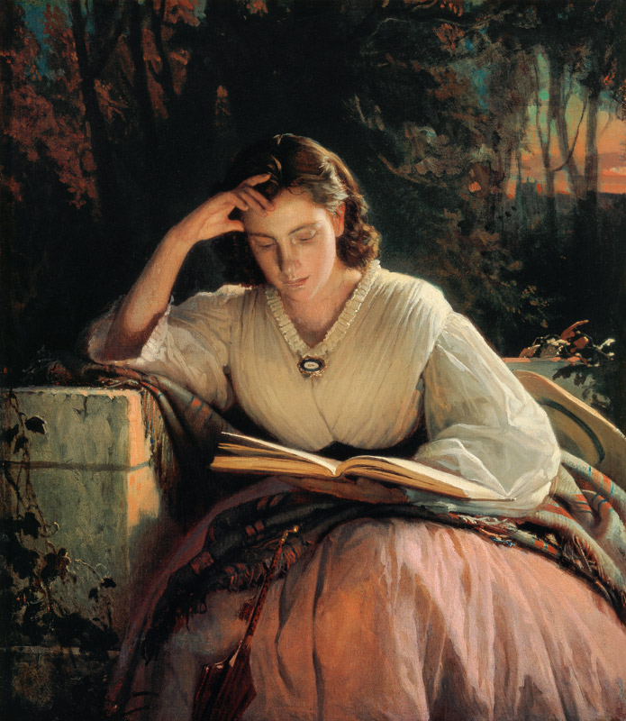 Reading (Portrait of the artist's wife) from Iwan Nikolajewitsch Kramskoi