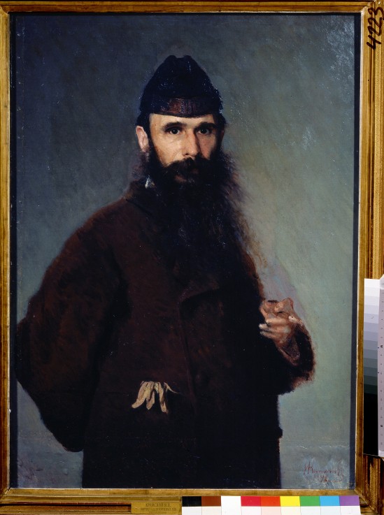 Portrait of the artist Alexander Litovchenko (1835-1890) from Iwan Nikolajewitsch Kramskoi