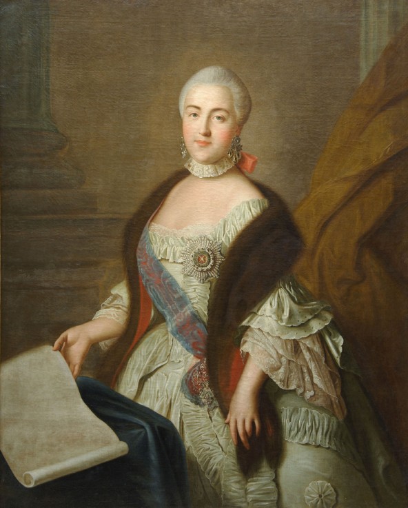 Catherine II as Grand Duchess Ekaterina Alekseyevna from Iwan Petrowitsch Argunow