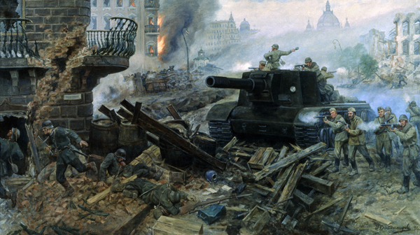 Straßenkampf der Artillerie in Berlin. 1945 from Iwan Wassiljewitsch Wladimirow