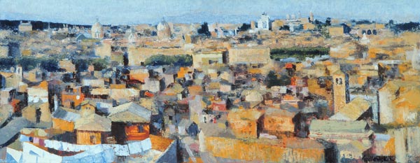 Rome, View from the Spanish Academy on the Gianicolo, 1968 (oil on canvas) (see also 213353 & 213354 from Izabella  Godlewska de Aranda
