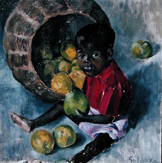 Fito, Twin Son of Abel, Haiti, 1961 (oil on board)  from Izabella  Godlewska de Aranda