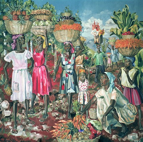 Les Marchandes, 1961 (oil on canvas)  from Izabella  Godlewska de Aranda
