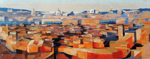 Rome, View from the Spanish Academy on the Gianicolo, Dusk from Izabella  Godlewska de Aranda