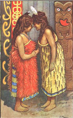 Maori girls, from MacMillan school posters, c.1950-60s