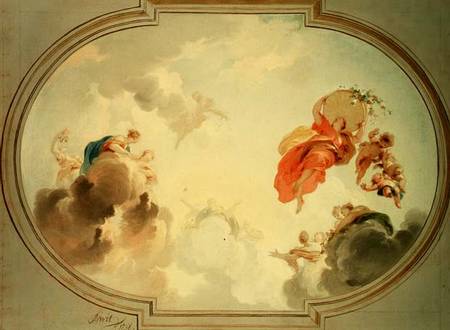 A Ceiling Design depicting the Apotheosis of Flora from Jacob de Wit