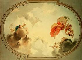 A Ceiling Design depicting the Apotheosis of Flora