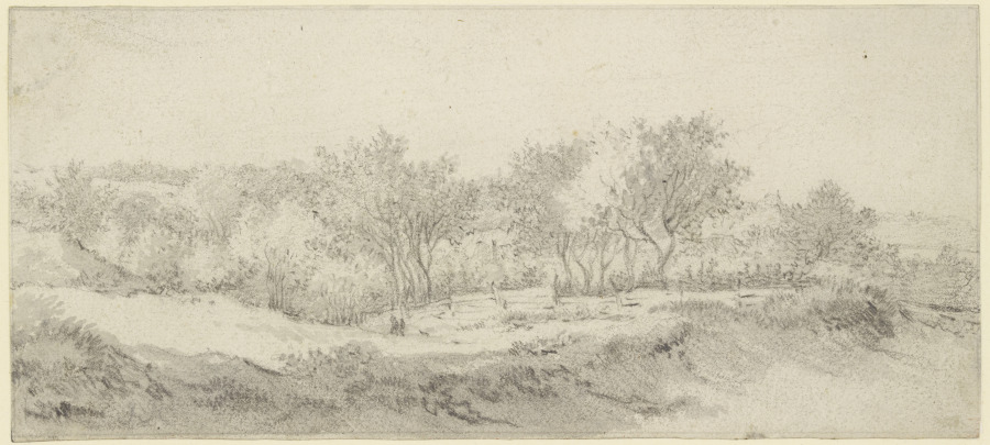 Kleine Baumpartie mit Zaun from Jacob Isaacksz. van Ruisdael