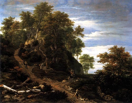 Hilly landscape from Jacob Isaacksz van Ruisdael