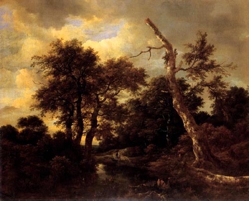 Marshy woodland landscape from Jacob Isaacksz van Ruisdael