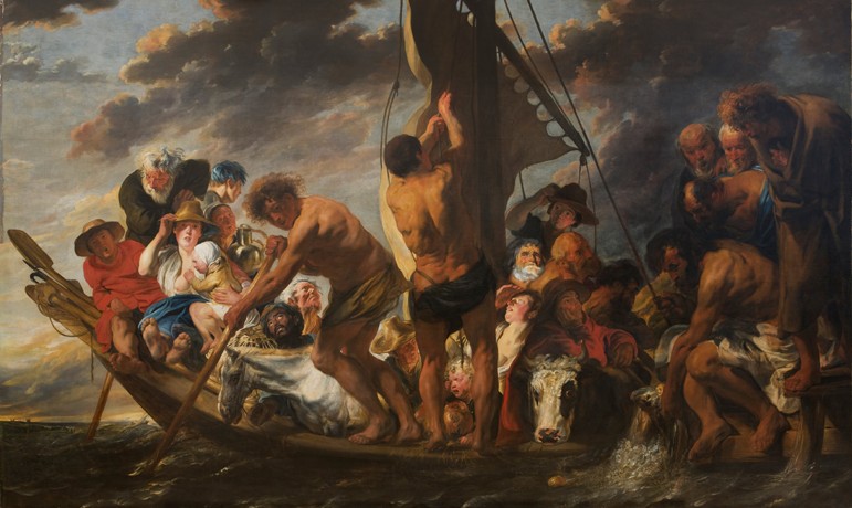 The Tribute Money. Peter Finding the Silver Coin in the Mouth of the Fish. (The Ferry Boat to Antwer from Jacob Jordaens