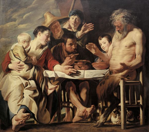 Jordaens / Satyr and the Peasants /C1600 from Jacob Jordaens