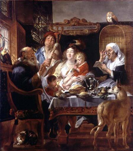 "As the Old Sing, the Young Pipe" from Jacob Jordaens