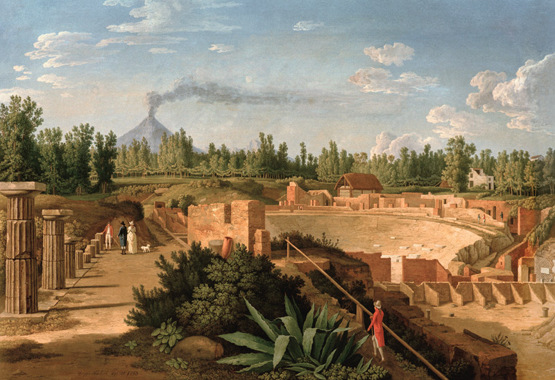 Pompeii , Large Amphitheatre from Jacob Philipp Hackert