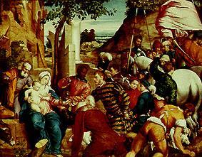 The adoration of the kings from Jacopo Bassano