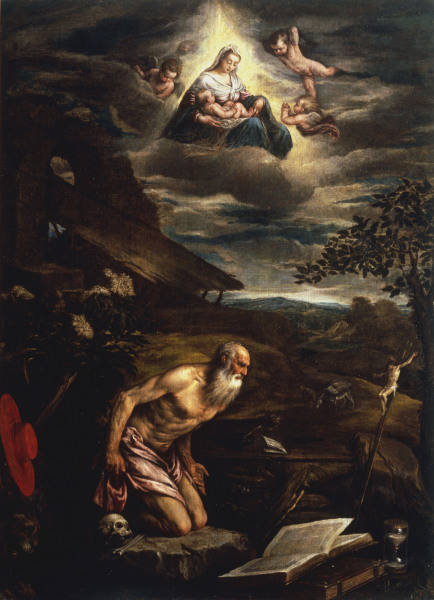 J.Bassano / Mary & St.Hieronymus / Ptg. from Jacopo Bassano