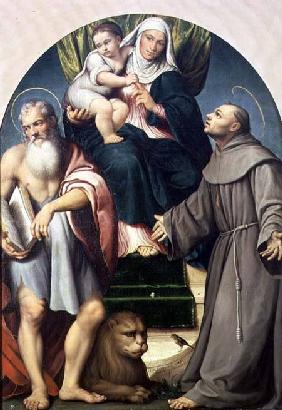 St. Anne with the Infant Virgin Between St. Jerome and St. Francis
