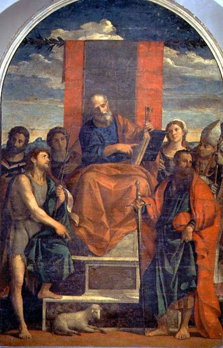 St. Peter Enthroned with Saints from Jacopo Palma