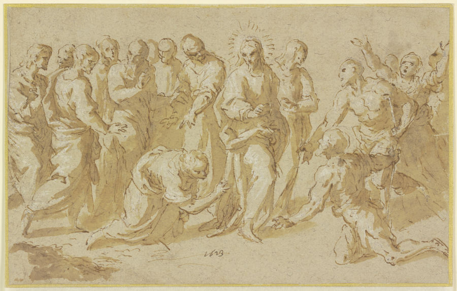 Christus und die Ehebrecherin from Jacopo Palma il Giovane