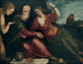 J.Tintoretto, Lot und seine Töchter