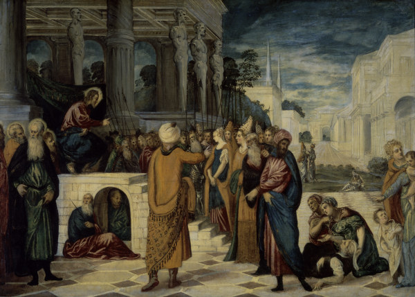 Tintoretto / Christ and the Adultress from Jacopo Robusti Tintoretto